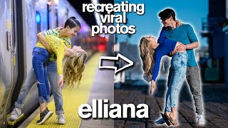 Recreating Viral Couples Photos Two HUGE Pranks and a KISS ft Elliana Walmsley [upl. by Evelunn]