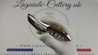 Laguiole Sommelier Corkscrew  Damascus Blade  Snakewood [upl. by Dow]