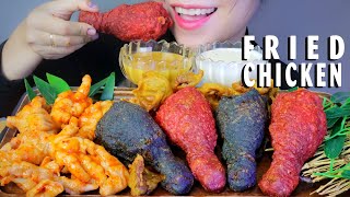 ASMR GÀ RÁN  beetroot chicken and bamboo charcoal chicken Chicken feet with kimchi sauce LINHASMR [upl. by Calhoun892]