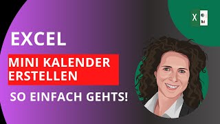 Excel Mini Kalender einfügen  so einfach gehts [upl. by Etnor]