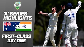 Australia A v India A  Firstclass match one  Day 1 [upl. by Esilana]