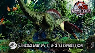 TRex vs Spinosaurus  Jurassic Park 3 Animation [upl. by Nehtanhoj]