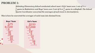 Math 6 Differentiating Terminating from Repeating NonTerminating Decimal Quotients [upl. by Kay]