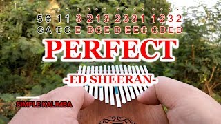 Perfect by Ed Sheeran  Kalimba with Easy Tab [upl. by Descombes897]