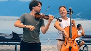 Wait for it ❤️ A lady asks me to play quotFalling in Lovequot and a violinist joins me 😍 cello violin [upl. by Viviyan477]