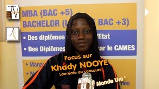 LEPCHK  Focus sur Khady Ndoye Lauréate au Concours quot MONDE UNI quot [upl. by Gaillard]