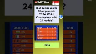 🔥💥ISSF Junior World Championship 2024 India tops in Lima 💥🔥 currentaffairs gk everyexam [upl. by Launame]