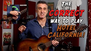 Play Hotel California CORRECTLY with Tabs amp chord charts [upl. by Haelak]