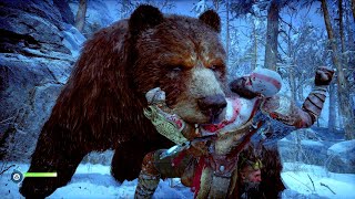 Kratos vs Bear  Bjorn Boss Fight in God of War Ragnarok 1440p 60fps [upl. by Novek]