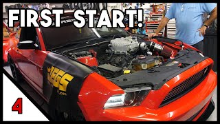 INSTALLING GT500 V8 SUPERCHARGER ON 37 V6 MUSTANG Part 4 FIRST START [upl. by Folberth920]