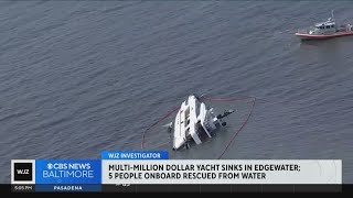 Multimillion dollar yacht sinks in Edgewater five rescued [upl. by Ragas918]