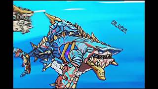 alpha zombie x ancient megalodon animation love test [upl. by Annaeiluj]