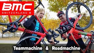 BMC Teammachine SLR01 amp Roadmachine Disc Review With Mr BMC Japan [upl. by Annaeoj]