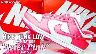 Nike Dunk Low quotAster Pink” Review  Legit Check Black Light [upl. by Marlen]