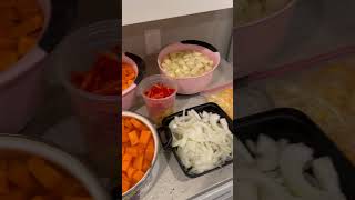 prepping for thanksgiving dinner  tonights dinner foryou foodie easyrecipe delicious cooking [upl. by Anitsua]