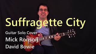 Suffragette City Guitar Solo Cover  David Bowie [upl. by Alyhc]