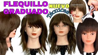 FLEQUILLOS GRADUADOS TECNICA PROFESIONAL✂️ How to cut BANGS HairCuts [upl. by Arutak150]