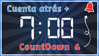 🕐Cronometro 7 MINUTOS Cuenta ATRÁS y REGRESIVA de SIETE MINUTOS ➕ ALARMA🔔🔊 [upl. by Sparky5]