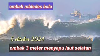 ombak mbledos bolo ombak 3 meter menyapu laut selatan jemberchannel [upl. by Ashlan]