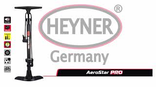 Hand Air Pump Tyre Inflator Car and Bike Heyner Aerostar Pro 216200 [upl. by Sev]