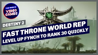 FAST THRONE WORLD REP How to level up Throne World Reputation with Fynch in Destiny 2 Witch Queen [upl. by Akilat]