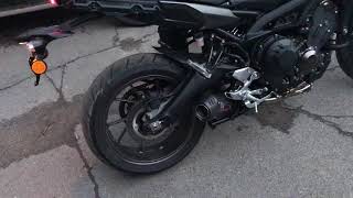 Yamaha mt 09 Tracer Mivv Fiery exhaust [upl. by Neenaej60]