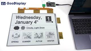 New 133 inch Eink Display Large EPaper HD GDEP133UT3 [upl. by Dyanna416]