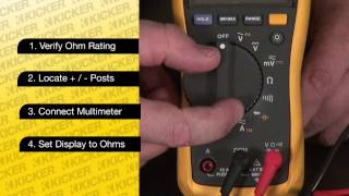 Subwoofer Tech Testing the Voice Coil on an SVC Sub with a Multimeter [upl. by Norrat888]