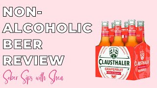 Sober Sips Clausthaler Grapefruit  NonAlcoholic Beer Review [upl. by Bostow9]