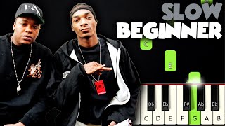 Still DRE  Dr Dre  SLOW BEGINNER PIANO TUTORIAL  SHEET MUSIC by Betacustic [upl. by Atnom]