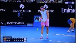 R NADAL VS M CILIC  Australia Open 2018  Quarter Final [upl. by Pelagi]