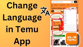 How to Change Language in Temu Shopping App Updated [upl. by Maddox]