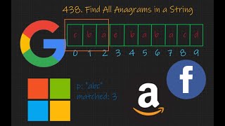 Find All Anagrams in a String  Sliding Window  Leetcode 438  Python and Java [upl. by Hemminger830]