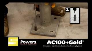 AC100 Gold Injection Adhesive Anchoring Installation Video [upl. by Minerva]