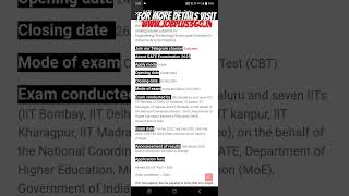 GATE Examination 2025 job exam latestnews trending [upl. by Ognimod912]