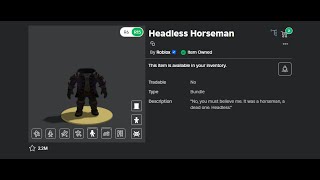 Buying Headless Horseman Roblox made me toxic [upl. by Lanod]