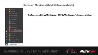 Mastercam 2023 Keyboard Shortcuts Quick Reference Guide [upl. by Spevek]