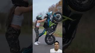 Best lady rider bestladyrider motorcycle bikelife twowheeler bikers boredomstrikes [upl. by Lubba477]