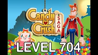 Candy Crush Saga Level 704  AppLevelHelpercom [upl. by Lehcyar]