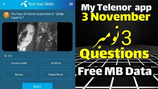 My telenor app Questions 3 November [upl. by Aliet]