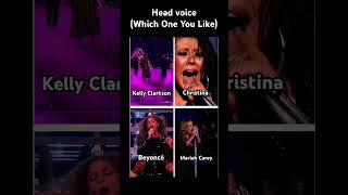 Head voice challenge reels beyonce kellyclarkson christinaaguilera mariahcarey [upl. by Nostrebor592]