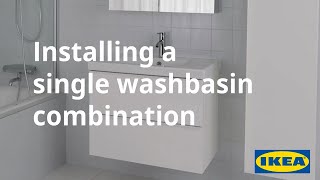 Installing a single washbasin combination [upl. by Otipaga]