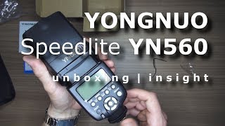 YONGNUO Speedlite YN560III Systemblitz mit integriertem Funkauslöser  unboxing  insight [upl. by Cotterell843]