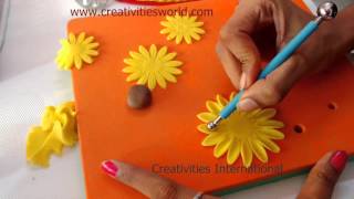 Sunflower Fondant Flower Cake Decoration [upl. by Alemahs]