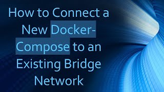 How to Connect a New DockerCompose to an Existing Bridge Network [upl. by Elvera467]