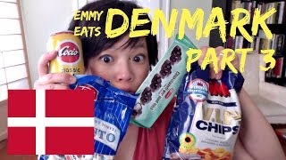 Emmy Eats Denmark Part 3  tasting more Danish sweets amp treats [upl. by Yenor279]