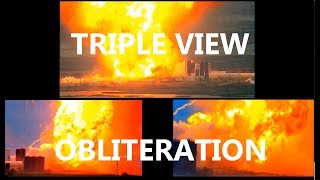 Starships SN4 Triple Screen Obliteration [upl. by Prader]