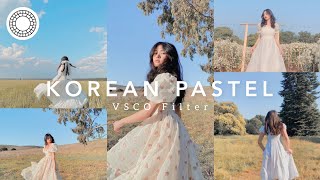 Korean Pastel VSCO Filter  VSCO editing tutorial 2022 [upl. by Idnic]