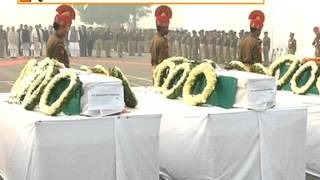 HM Rajnath Singh Attends Funeral ceremony of BSF Officers Who Died in Plane Crash In Delhi [upl. by Nerti]