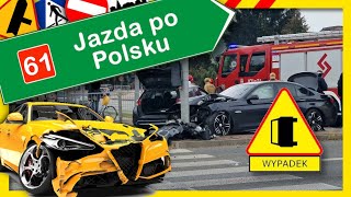 Jazda po Polsku  wypadki i kolizje drogowe 61 [upl. by Nosnej793]